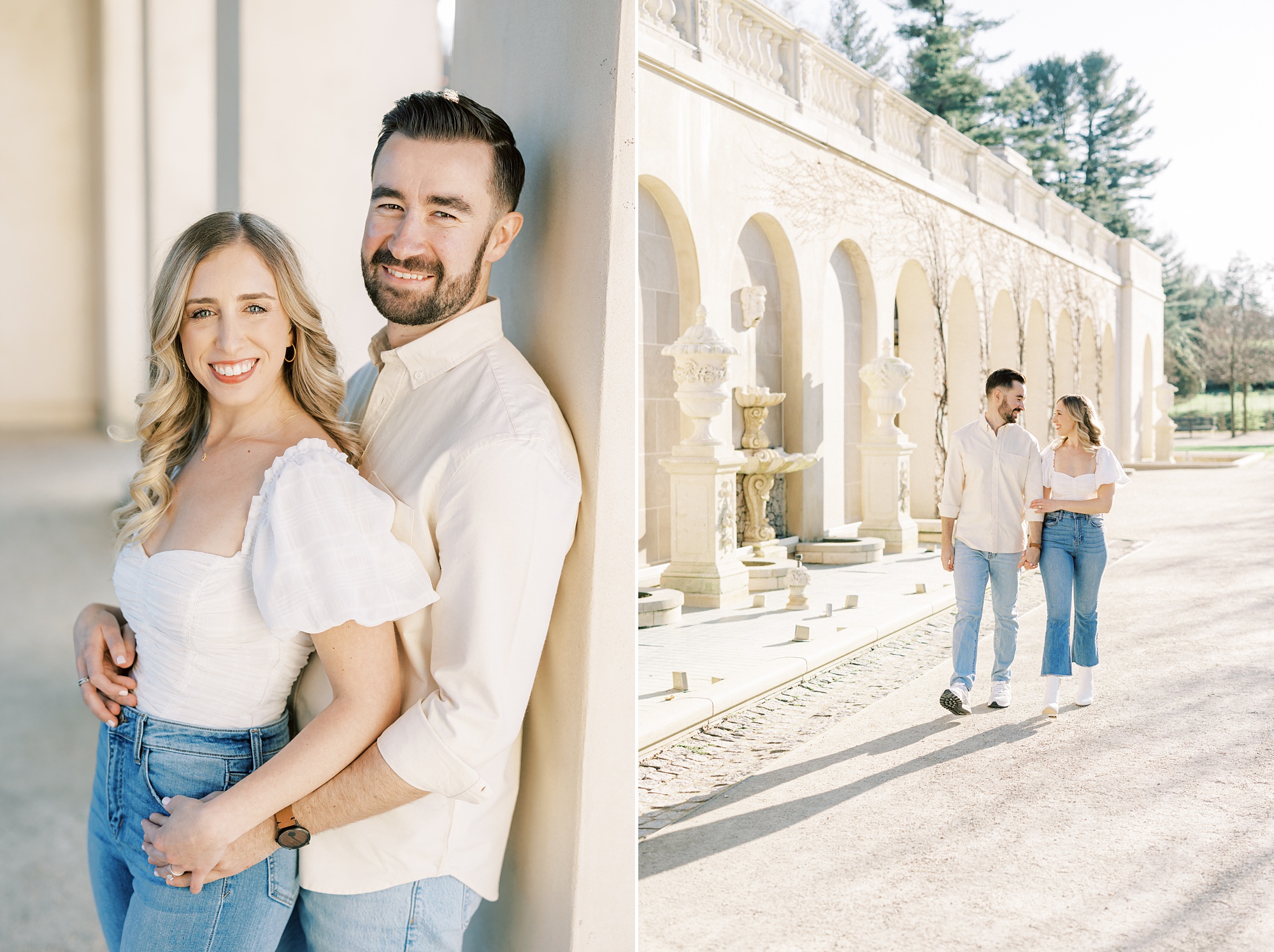 spring engagement session in Pennsylvania for engaged couple 