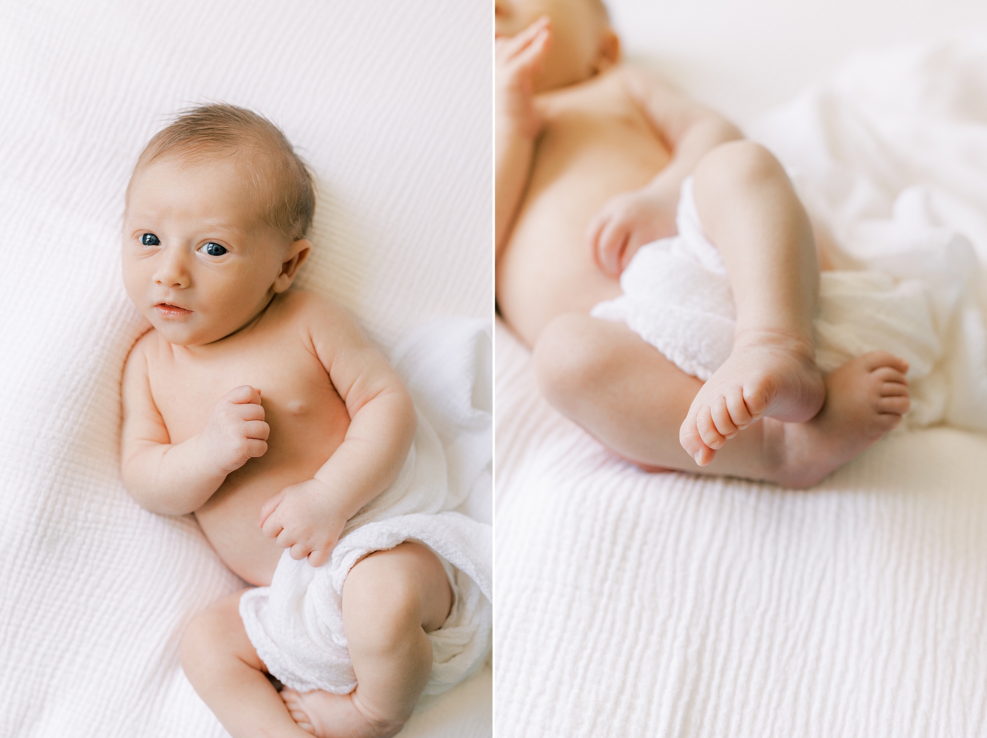 closeup of baby's feet during Philadelphia newborn portraits at home