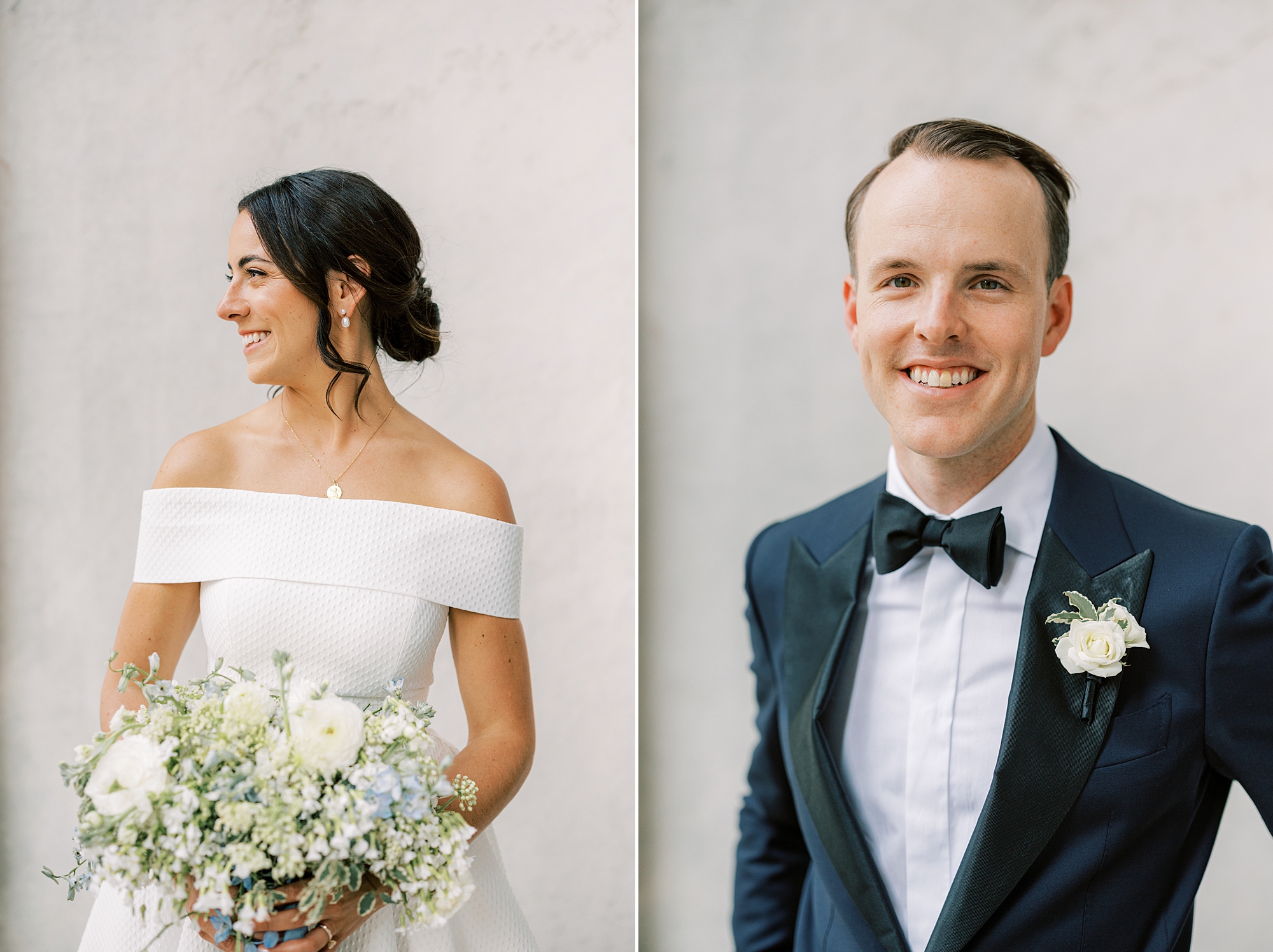 portrait of bride and groom on their Philadelphia wedding day