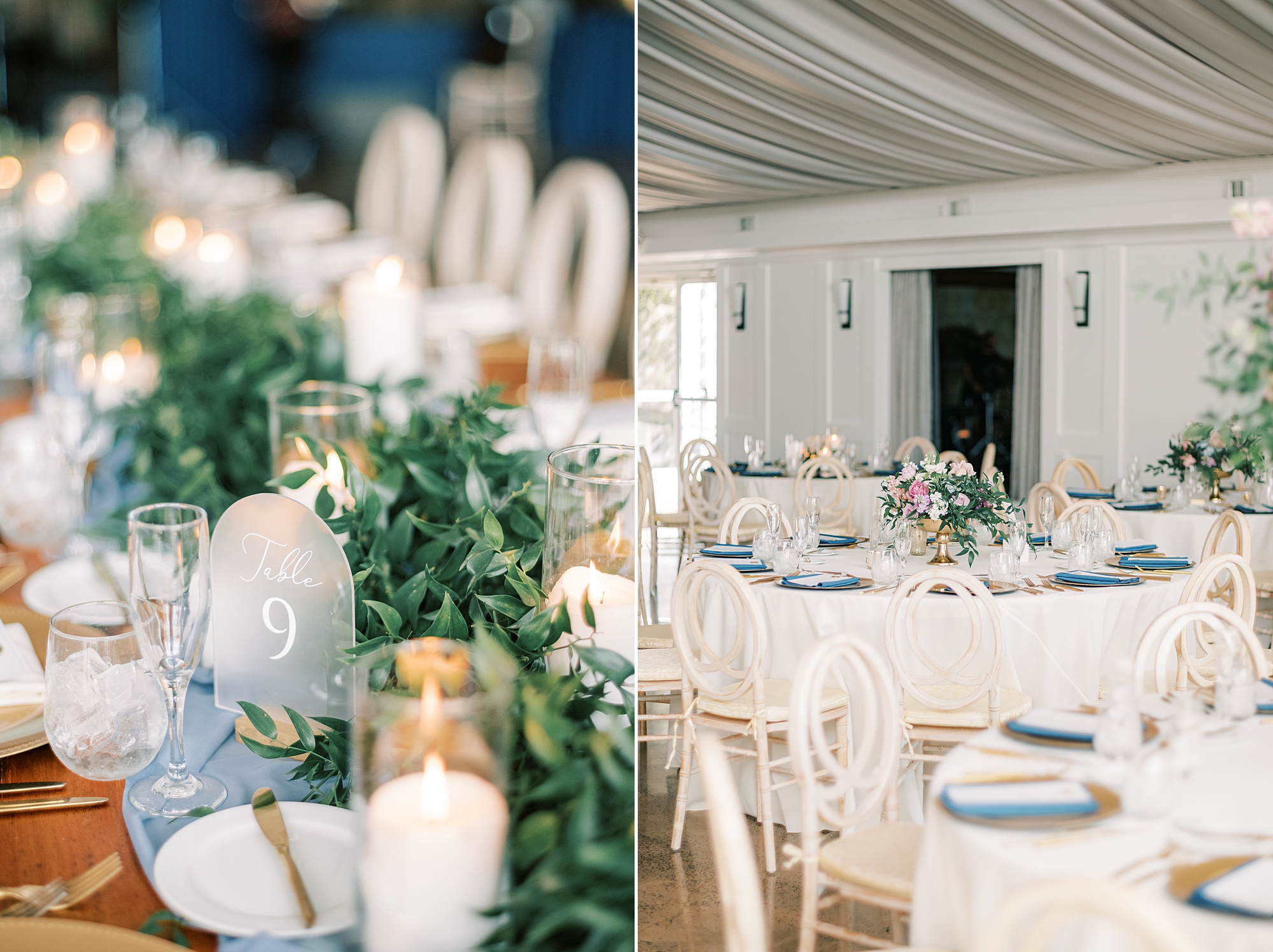 elegant spring wedding reception at Lake House Inn