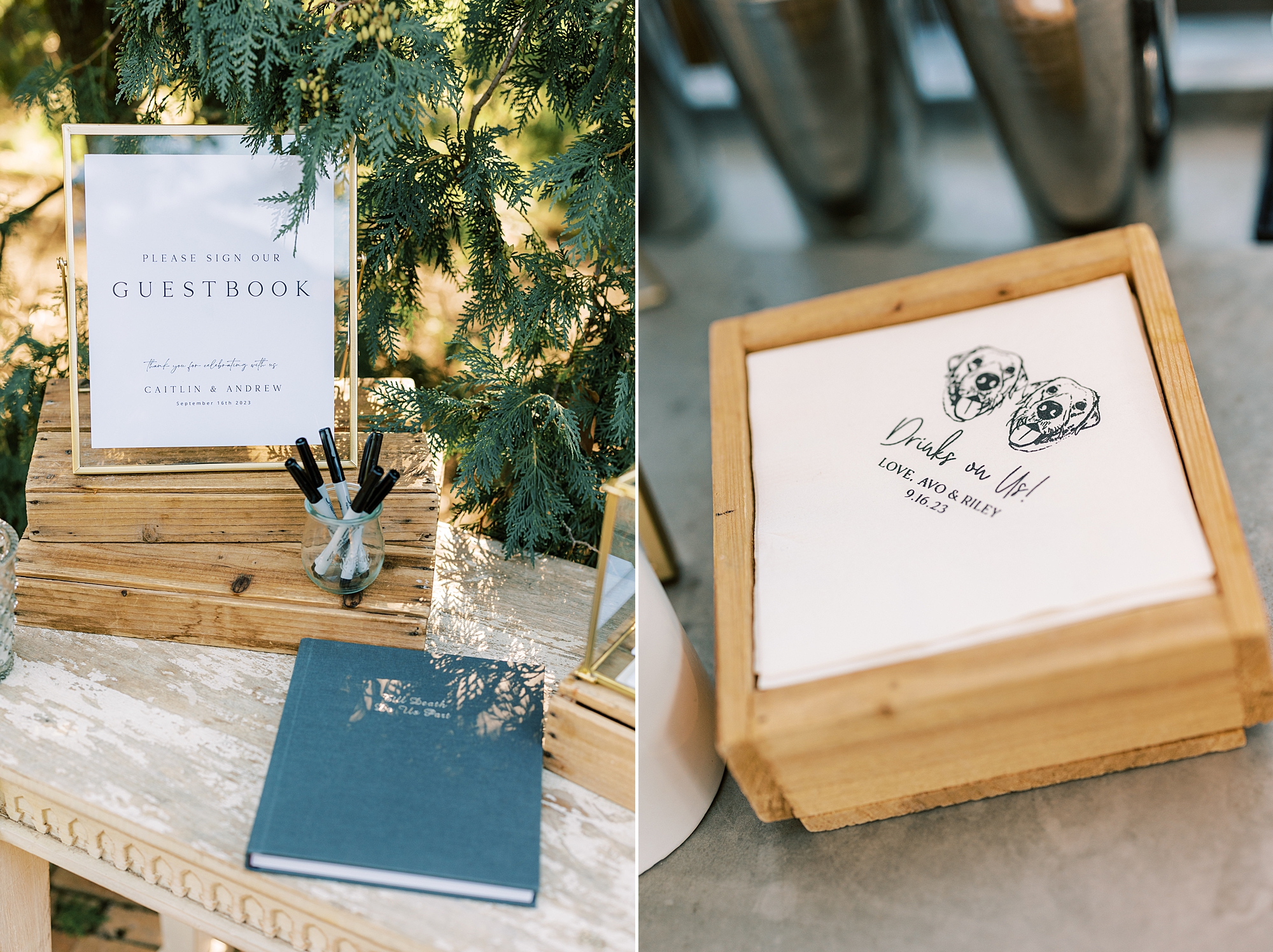 guest book for fall wedding celebration 