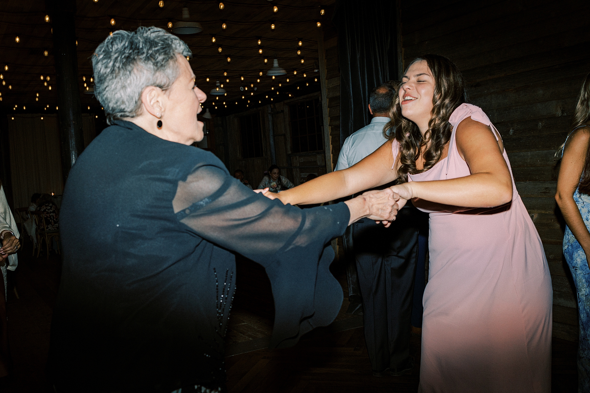 wedding guests dance during PA wedding reception