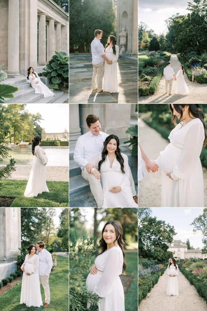 A mom in a Baltic Born dress for her fall family maternity photos with Samantha Jay Photography