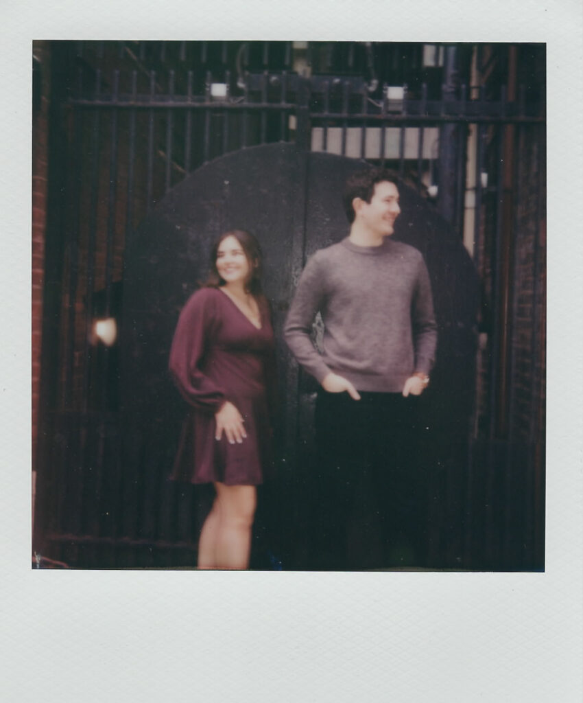 Instant Polaroid keepsake from Amy and Chas's Rittenhouse Square engagement session